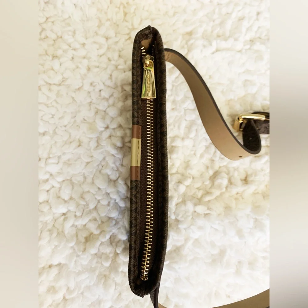 Michael Kors Brown Tan Belt Bag with Gold Hardware 556203 S/M